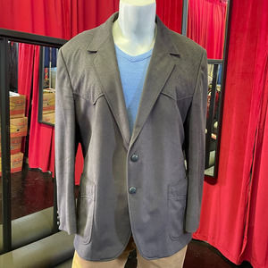 Circle S Western Microfiber Faux Suede Gray Sport Coat Blazer 50R Dallas Texas